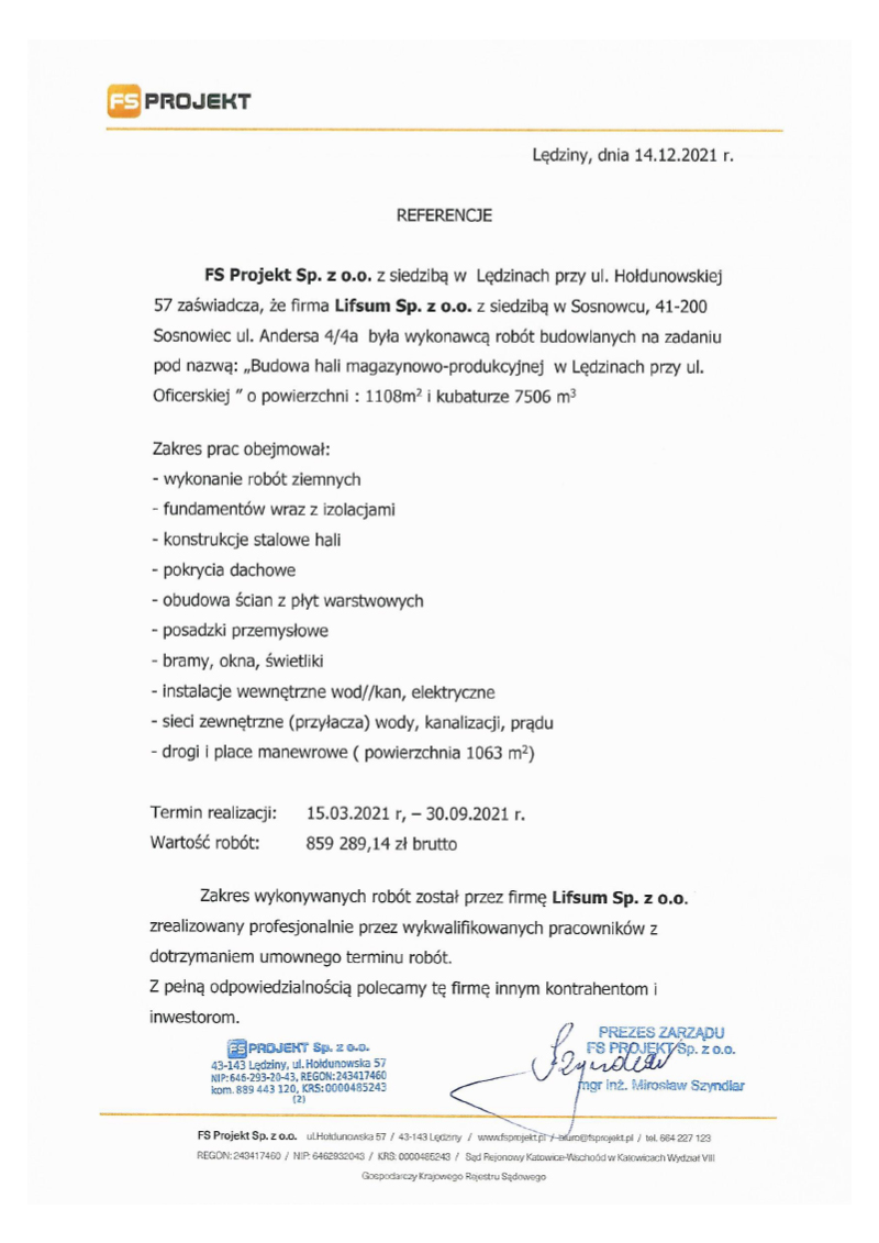 Referencje_FS Projekt